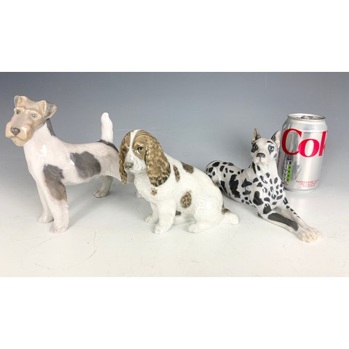 143 - 3 ROYAL COPENHAGEN DOG MODELS . MODEL NUMBERS 1452, 3116 & 1454