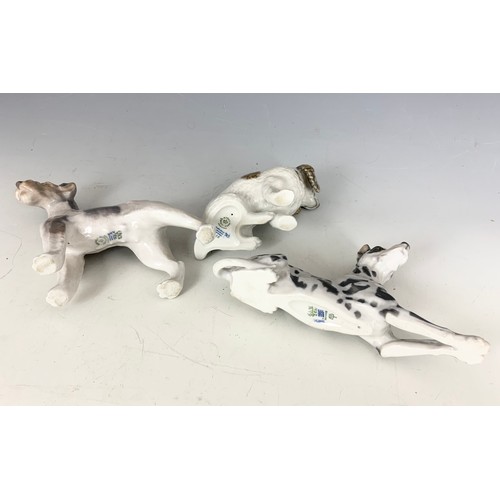 143 - 3 ROYAL COPENHAGEN DOG MODELS . MODEL NUMBERS 1452, 3116 & 1454