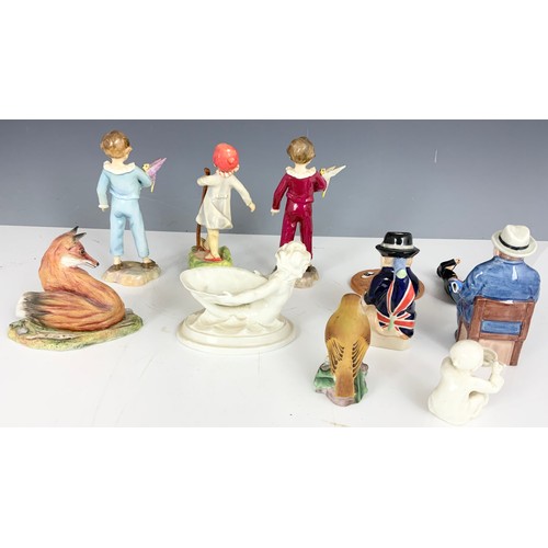 174 - COLLECTABLE CERAMICS INC ROYAL WORCESTER FIGURINES, ROBIN. BIRD MODEL, BLANKS, KEVIN FRANCIS TOBY JU... 