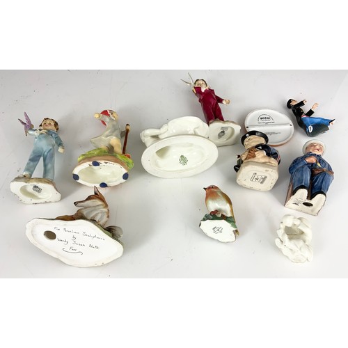 174 - COLLECTABLE CERAMICS INC ROYAL WORCESTER FIGURINES, ROBIN. BIRD MODEL, BLANKS, KEVIN FRANCIS TOBY JU... 