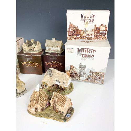 180 - COLLECTION OF DAVID WINTER & LILLIPUT LANE COTTAGES MANY BOXED