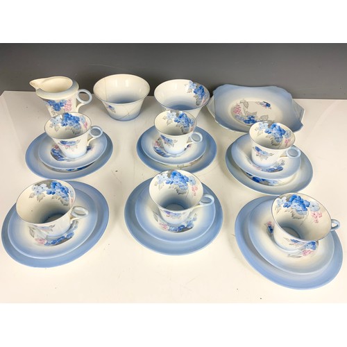 223 - MISC. SHELLEY PORCELAIN TO INC. BLUE PHLOX PART SERVICE AND 2 TRIOS