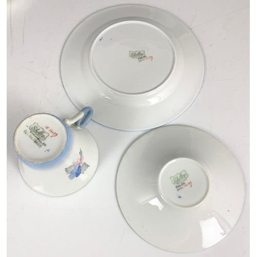 223 - MISC. SHELLEY PORCELAIN TO INC. BLUE PHLOX PART SERVICE AND 2 TRIOS