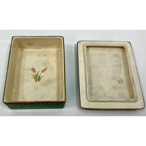 246 - CARLTON WARE BOX AND FRAMED TILES