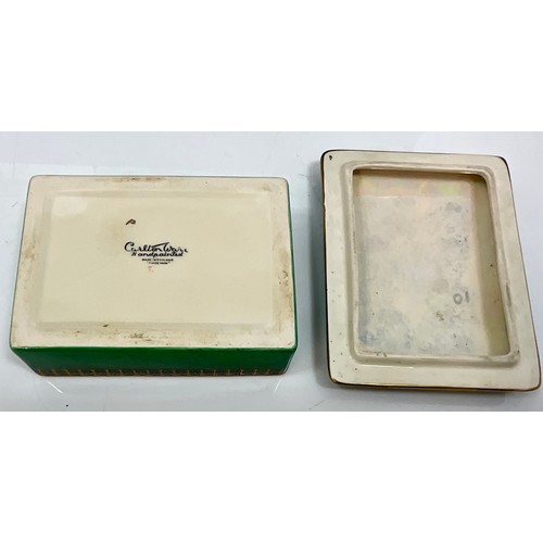 246 - CARLTON WARE BOX AND FRAMED TILES