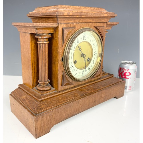 278 - OAK MANTLE CLOCK