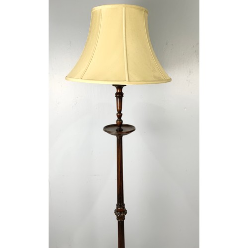 294 - FLUTED WOODEN STANDARD LAMP