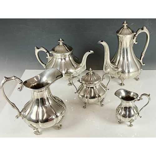 305 - COLLECTION OF CORNISH PEWTER TEA POTS/COFFEE POTS/JUGS