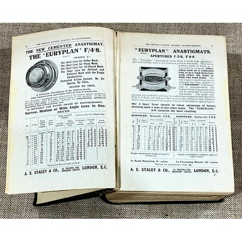 409 - BRITISH JOURNAL PHOTOGRAPHIC ALMANAC 1912 COMPLETE FEAT. CAMERAS, LENSES.