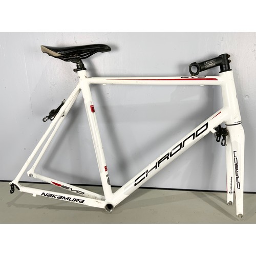 518 - NAKAMURA, CHRONO EVO TDS BIKE FRAME & 4 OTHER HANDLE BARS