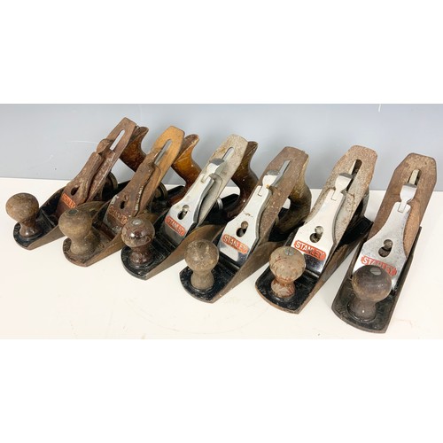 468 - 6 STANLEY BAILEY WOOD PLANES