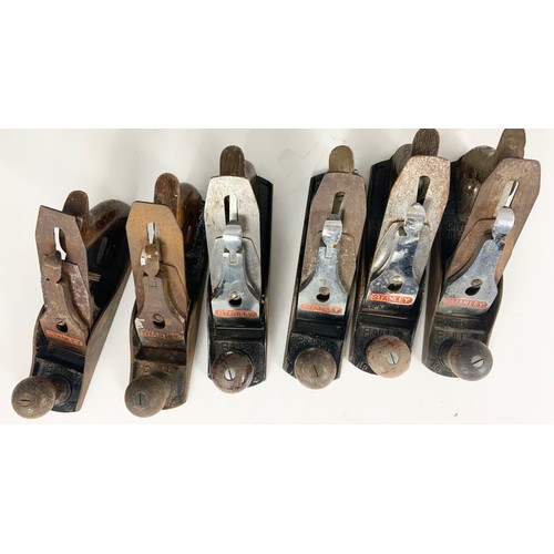 468 - 6 STANLEY BAILEY WOOD PLANES