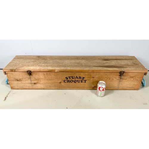 487 - STUART CROQUET SET IN WOODEN BOX