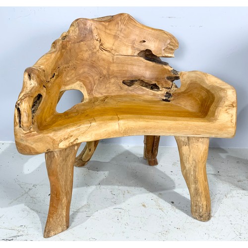 508 - UNUSUAL MANGO / DRIFT WOOD CHAIR & TABLE / MUSHROOM