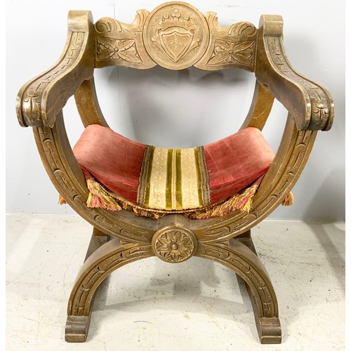 646 - PAIR OF SAVONAROLA CHAIRS