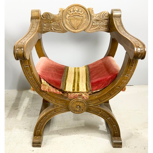 646 - PAIR OF SAVONAROLA CHAIRS