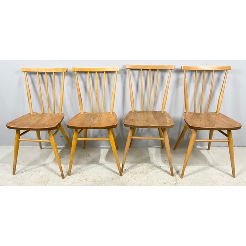 661 - SET OF FOUR ERCOL STICK BACK KITCHEN/DINING CHAIRS