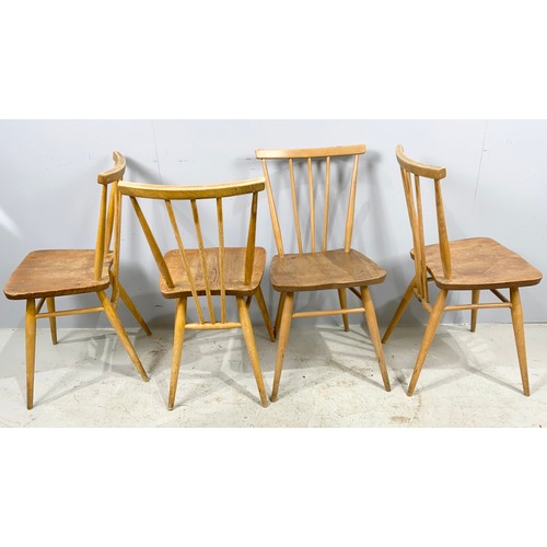 661 - SET OF FOUR ERCOL STICK BACK KITCHEN/DINING CHAIRS