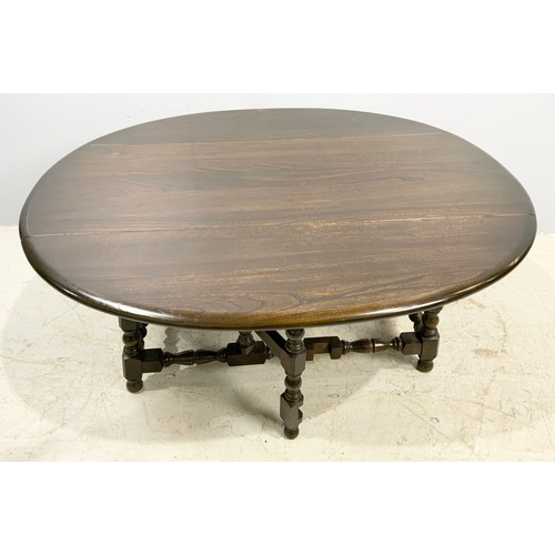 553 - ERCOL DROP LEAF OCCASIONAL  / COFFEE TABLE 106x 90cm EXTENDED