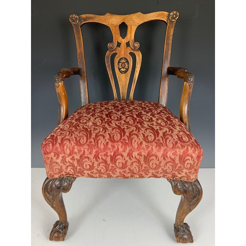 625 - CHIPPENDALE STYLE CHILD’S ELBOW CHAIR