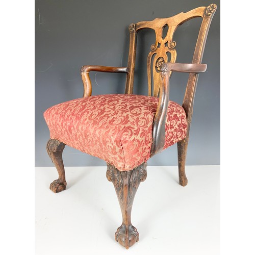 625 - CHIPPENDALE STYLE CHILD’S ELBOW CHAIR