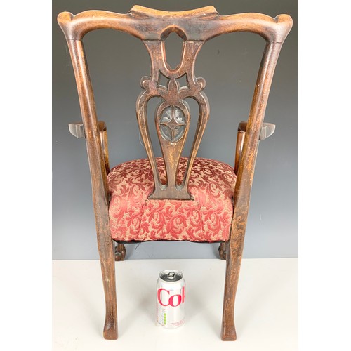 625 - CHIPPENDALE STYLE CHILD’S ELBOW CHAIR