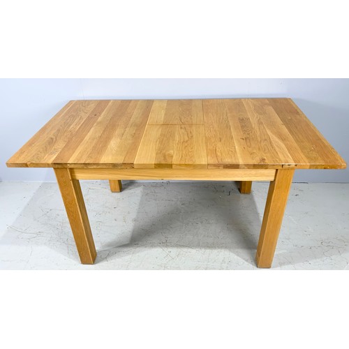 634 - MODERN LIGHT OAK EXTENDING DINING TABLE 160cm 90cm EXTENDED