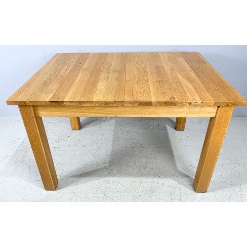 634 - MODERN LIGHT OAK EXTENDING DINING TABLE 160cm 90cm EXTENDED