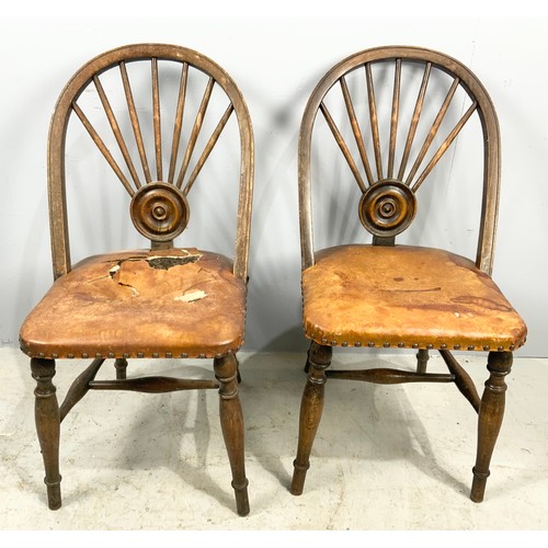 533 - PAIR OF WHEEL BACK CHAIRS