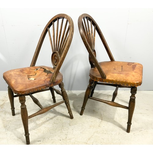 533 - PAIR OF WHEEL BACK CHAIRS