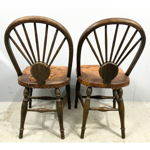 533 - PAIR OF WHEEL BACK CHAIRS