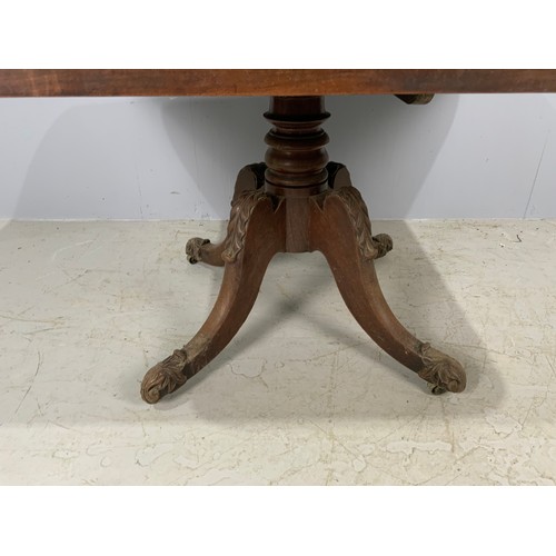 543 - RECTANGULAR  TILT TOP MAHOGANY BREAKFAST TABLE 131cm x 104cm