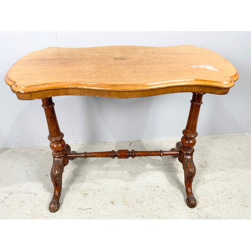 565 - MAHOGANY  LOO TABLE 86cm x45cm