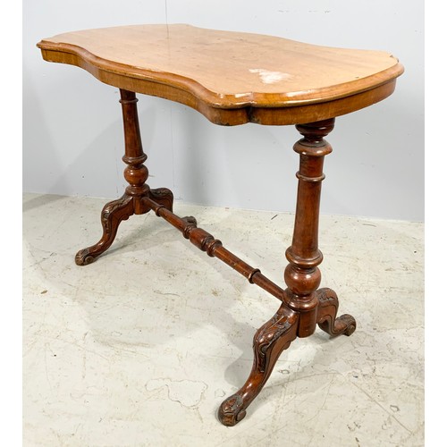 565 - MAHOGANY  LOO TABLE 86cm x45cm