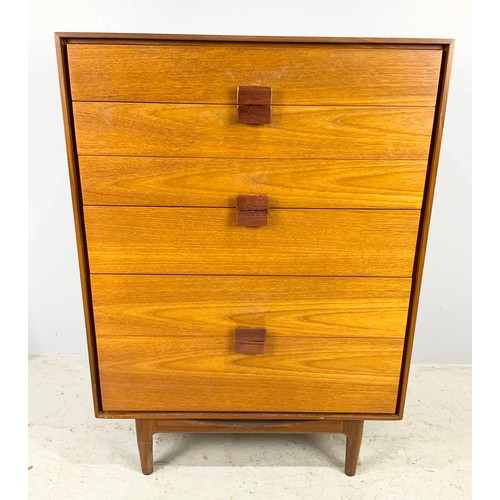 574 - LATE CENTURY CHEST OF 6 LONG DRAWERS  WIDTH 76cm