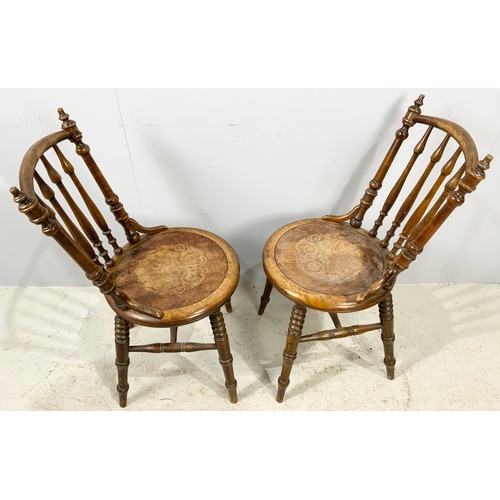 656 - 2 VICTORIAN PENNY SEAT CHAIRS