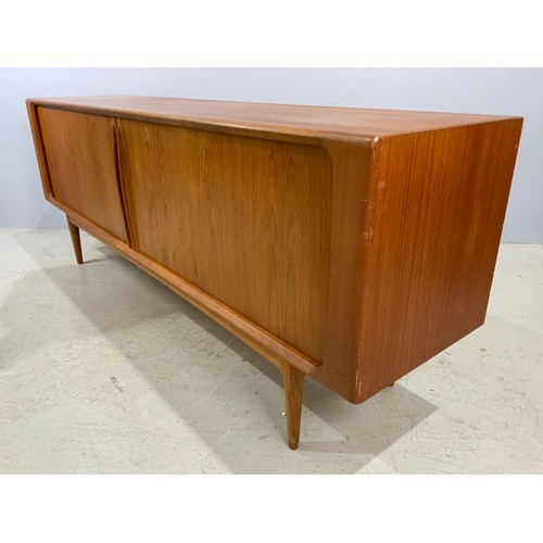 617 - MID / LATE CENTURY DANISH TEAK SIDEBOARD BERNHARD PEDERSON & SONS, COPENHAGEN RETAILED BY CHARLES R ... 