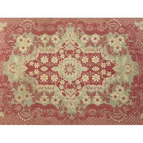 671 - RED & CREAM  RUG /CARPET   POSSIBLY PORTUGUESE ARRAIOLOS  234cm x 176cm