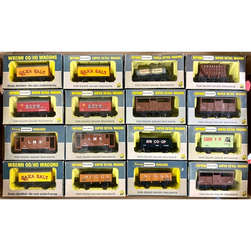 414 - WRENN, & TRIANG WRENN, 16 BOXED FREIGHT WAGONS