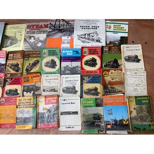 235 - RAILWAY BOOKS, MISC COLLECTION MOSTLY STEAM, PLUS LARGE SELECTION OF IAN ALLAN ABC SERIES, (ALL MARK... 