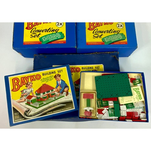 54 - BAYCO BUILDING SETS, 2, 2X, 2X & 0 CONTENTS AS SHOWN