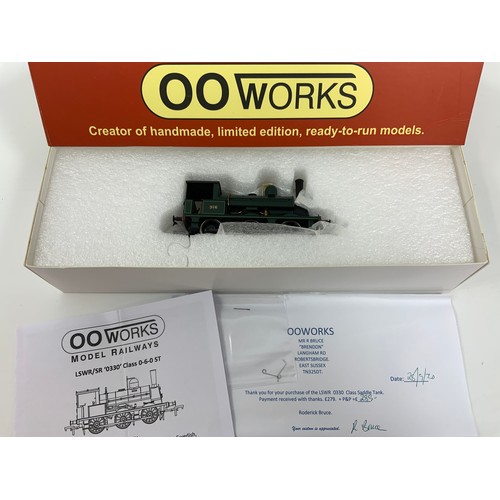 503 - 00 WORKS, BOXED 00 GAUGE HAND BUILT SPECIALIST MODEL LSWR / SR 0330 CLASS 0-6-0 316, HOLLY GREEN