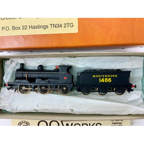 508 - 00 WORKS, BOXED 00 GAUGE HAND BUILT SPECIALIST MODEL, 0-6-0 C CLASS, 0-6-0 SOUTHERN LOCOMOTIVE 1486