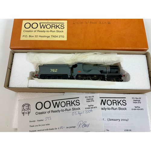 511 - 00 WORKS, BOXED 00 GAUGE HAND BUILT SPECIALIST MODEL, SECR 4-4-0 L CLASS 762 IN UTILITY GREY