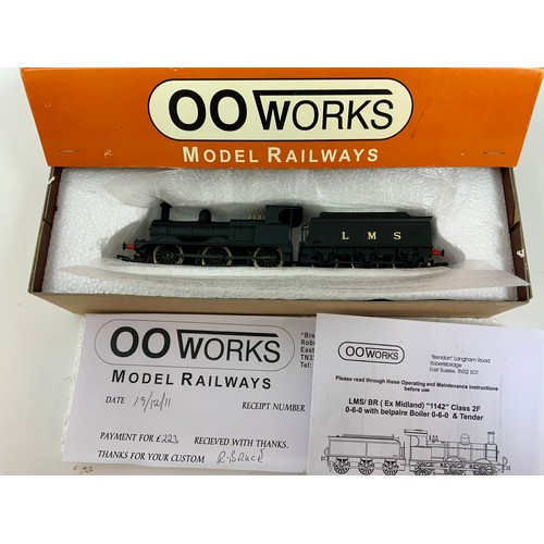 519 - 00 WORKS, BOXED 00 GAUGE HAND BUILT SPECIALIST MODEL, LMS / BR 2F 1142 CLASS BELPAIRE BOILER, LMS BL... 