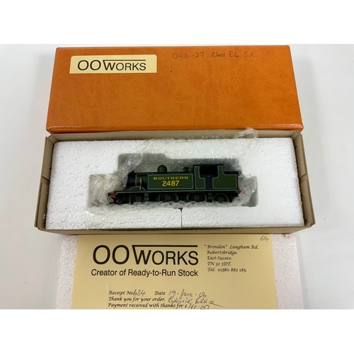 521 - 00 WORKS, BOXED 00 GAUGE HAND BUILT SPECIALIST MODEL, 0-6-2T CLASS E4 SOUTHERN RAILWAY 2487 LINED GR... 