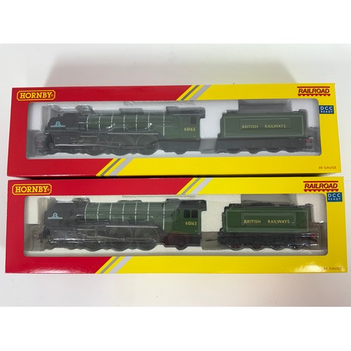 499 - HORNBY, 2 BOXED POSSIBLY UNUSED R3060, RAILROAD, LNER BR CLASS A1 60163 TORNADO, ADVISED DCC READY