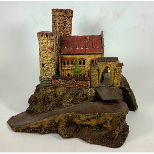 67 - A VINTAGE CHILDS FORT WITH RAMPARTS, HILL TOWER ETC.