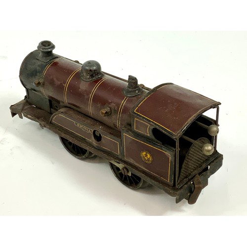 455 - BING, 0 GAUGE LOCOMOTIVE, SPARES REPAIR, 0-4-0 , APOLLO, LMS RED. NO TENDER OR CYLINDERS