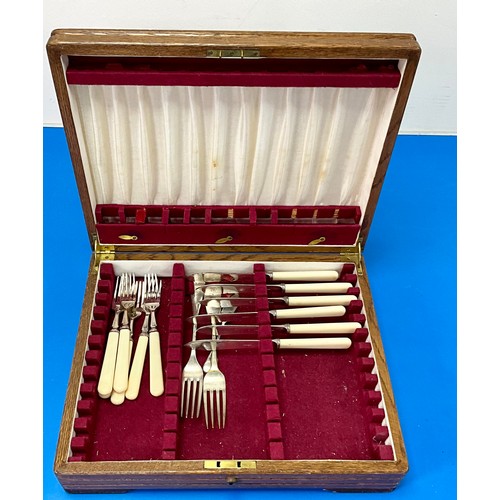 301 - QUANTITY OF BOXED CUTLERY INC SILVER PLATED FISH SERVERS, ONEIDA FROSTFIRE KNIVES, FORKS & SPOONS